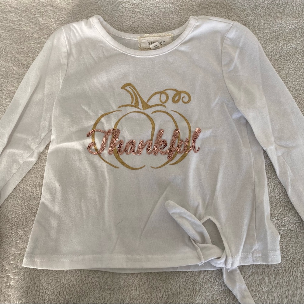 Thanksgiving Girls Long Sleeve Shirt and Pants Set